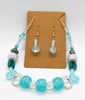 Teal Necklace + Earrings Set