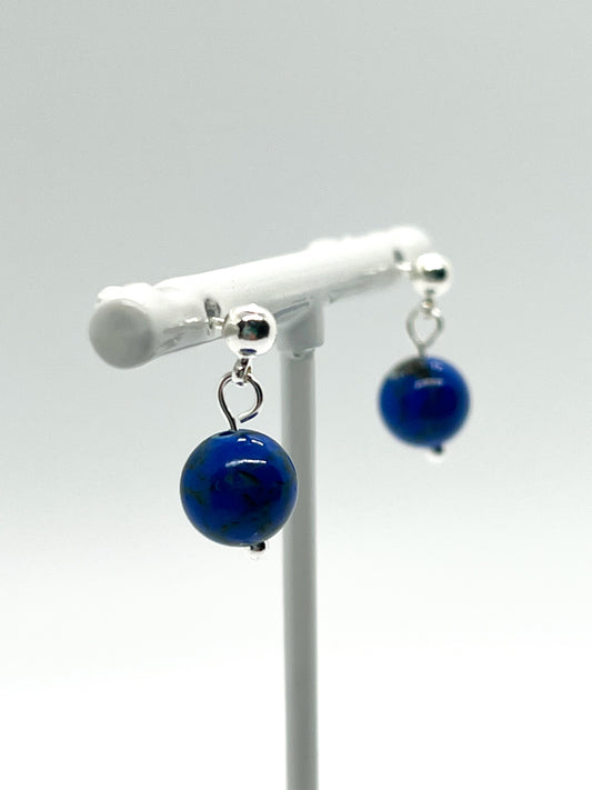 Cobalt Mosaic Shell Earrings