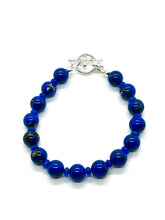 Load image into Gallery viewer, Cobalt Shell &amp; Blue Agate Bracelet