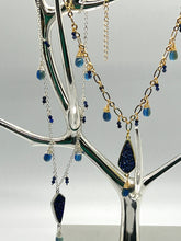 Load image into Gallery viewer, Indigo Crystal Druzy Silver Necklace
