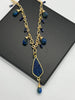Indigo Crystal Druzy Gold Necklace