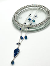 Load image into Gallery viewer, Indigo Crystal Druzy Silver Necklace