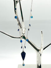 Load image into Gallery viewer, Indigo Crystal Druzy Silver Necklace
