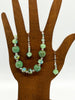Green Ceramic, Glass and Silver Bracelet + Earrings