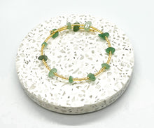 Load image into Gallery viewer, Green Stone + Seed Bead Bracelet
