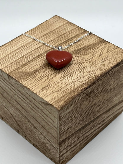 Red Jasper Heart Necklace