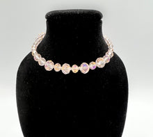 Load image into Gallery viewer, Light Pink Glass Crystal + Silver Plated Beads Bracelet