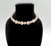 Light Pink Glass Crystal + Silver Plated Beads Bracelet