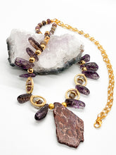 Load image into Gallery viewer, Jasper, Quartz &amp; Lilac Stone Necklace