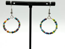Load image into Gallery viewer, Multicolored Glass Seed Beads Bracelet + Earrings