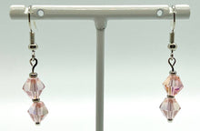Load image into Gallery viewer, Pink Glass Crystals Necklace + Earrings
