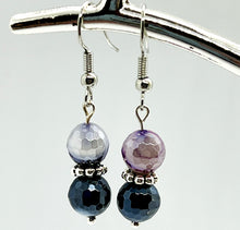 Load image into Gallery viewer, Faceted Purple Stone Earrings