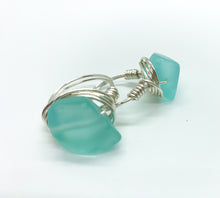 Load image into Gallery viewer, Seafoam Recycled Wire Wrapped Ring