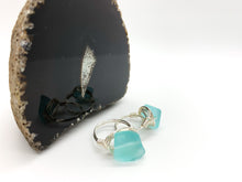 Load image into Gallery viewer, Seafoam Recycled Wire Wrapped Ring