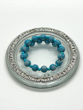 Load image into Gallery viewer, Magnesite &amp; Teal Acrylic Wrap Bracelet