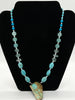 Teal Jasper Magnesite and Recycled Glass Necklace
