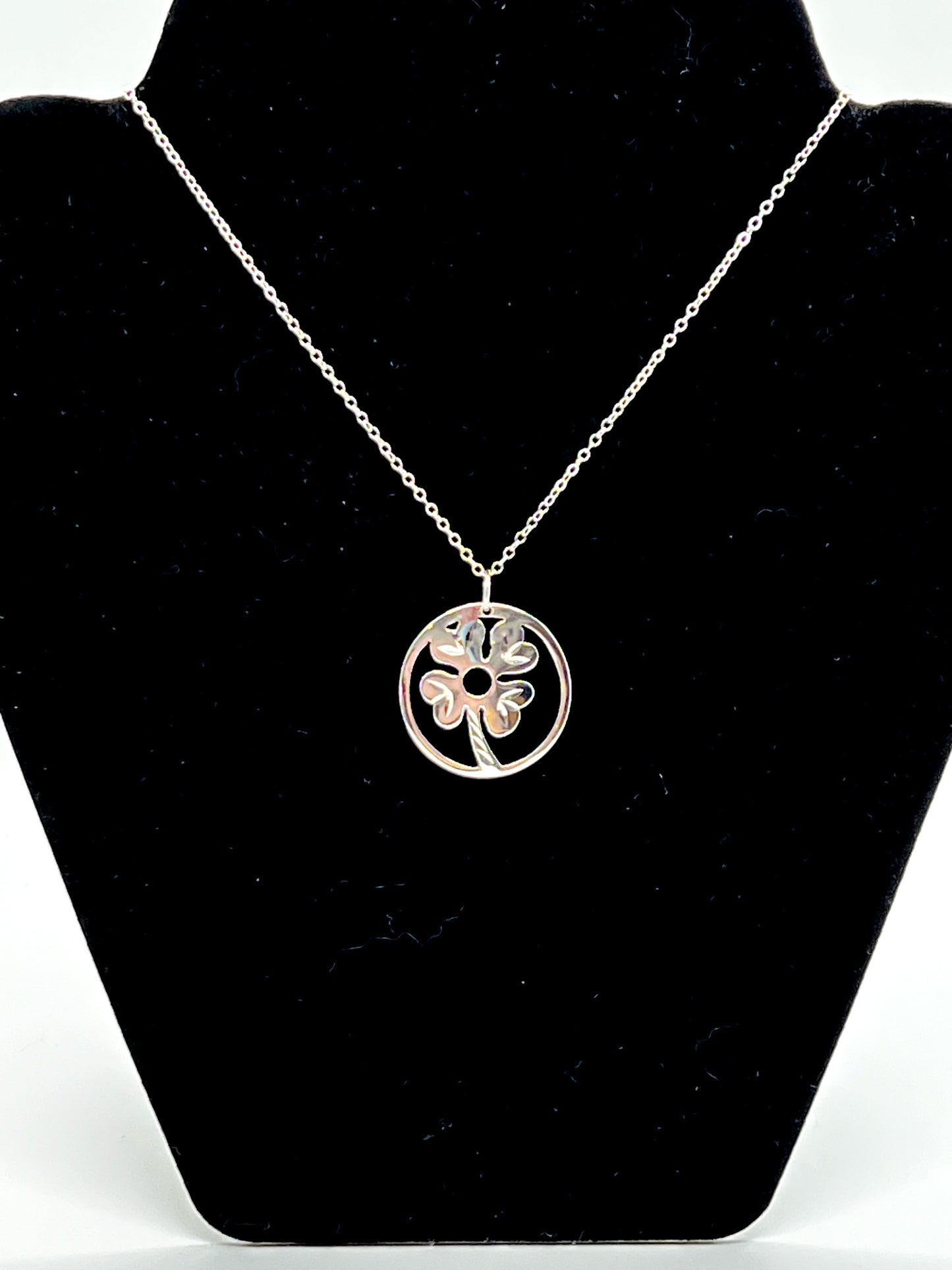 Sterling Silver Shamrock Necklace