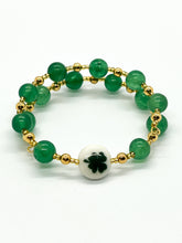 Load image into Gallery viewer, Green Shamrock Wrap Bracelet
