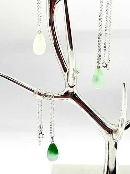 Green Quartz Teardrop Necklace