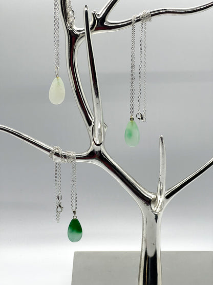 Green Quartz Teardrop Necklace