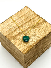 Load image into Gallery viewer, Green Dyed Riverstone Heart Necklace