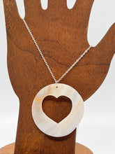 Load image into Gallery viewer, Shell Heart Silver Necklace