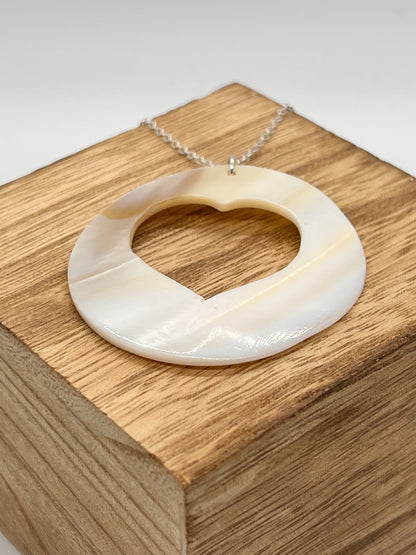 Shell Heart Silver Necklace