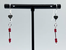 Load image into Gallery viewer, Red Bamboo Coral Bracelet &amp; Earrings in Silver