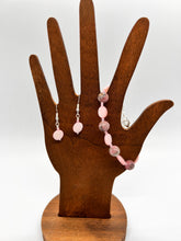 Load image into Gallery viewer, Pink Rhodonite &amp; Shell Bracelet + Earrings