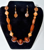 Wood & Crystal Necklace + Earrings